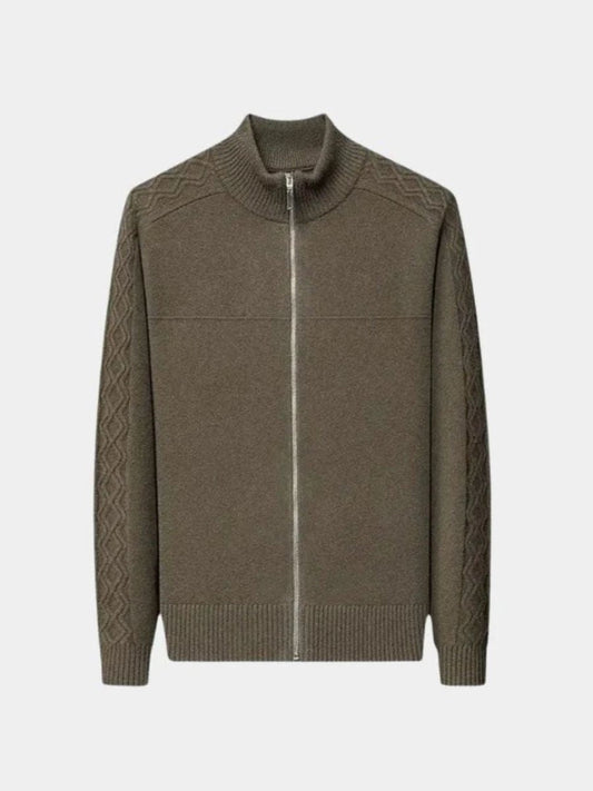 Cross & Crown Cashmere Zip Turtleneck Pullover