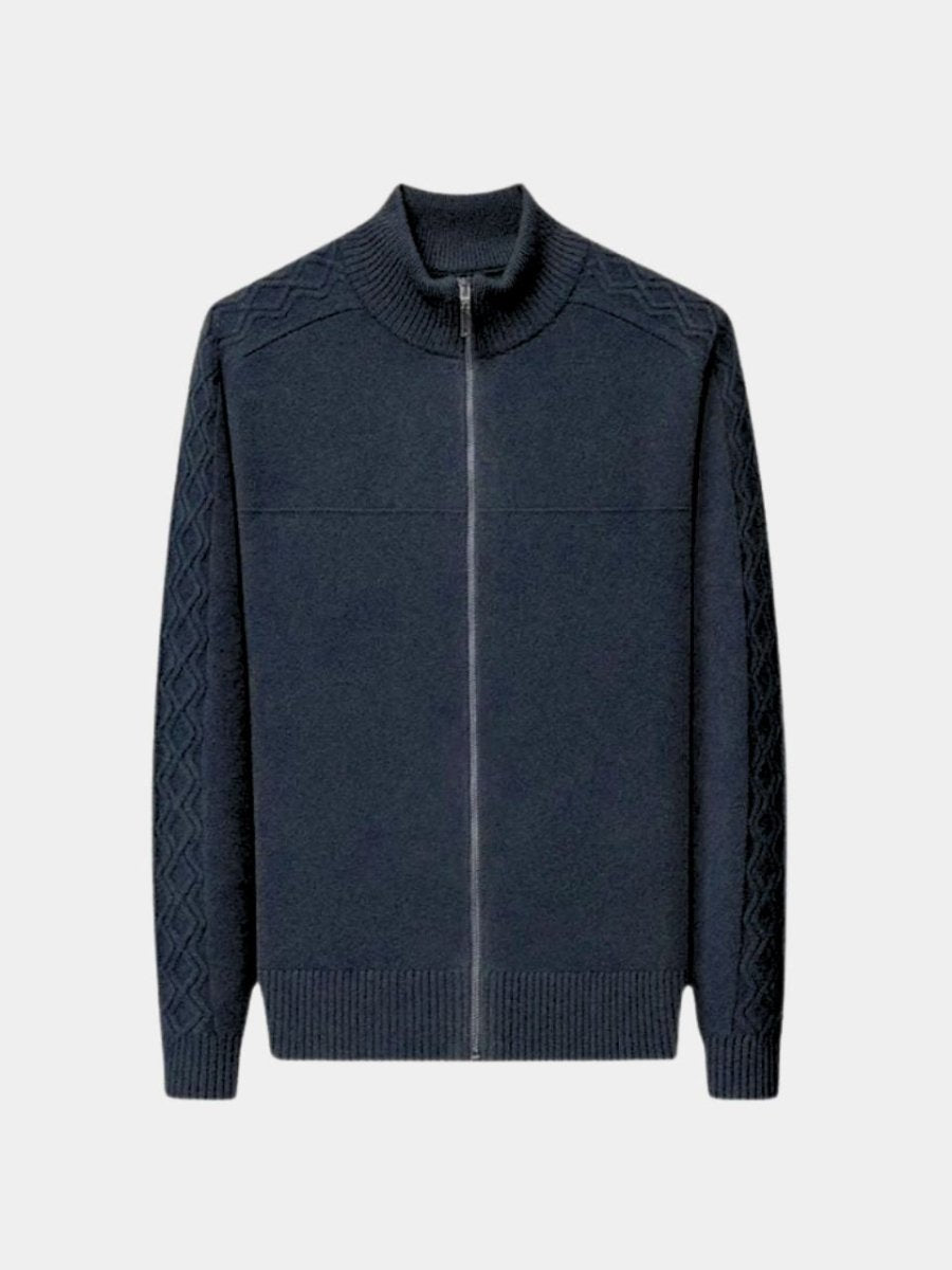 Cross & Crown Cashmere Zip Turtleneck Pullover