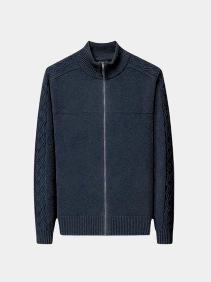 Cross & Crown Cashmere Zip Turtleneck Pullover