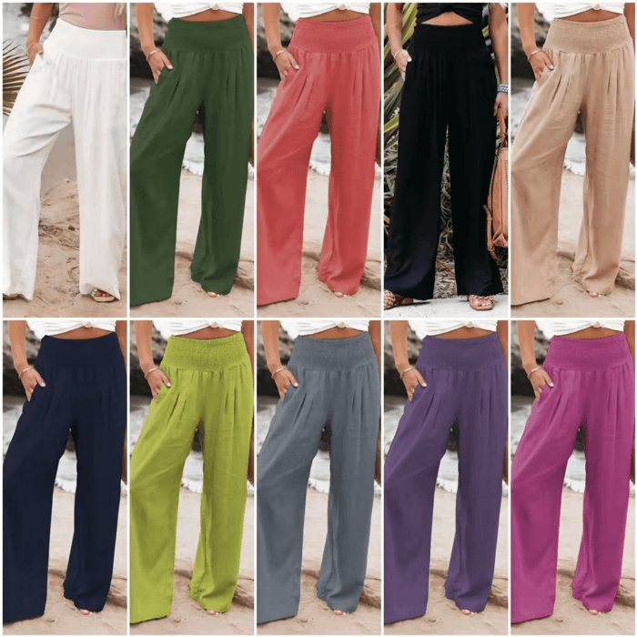 Weite Breite Stoffhose Damen Locker Casual Frühling & Sommer