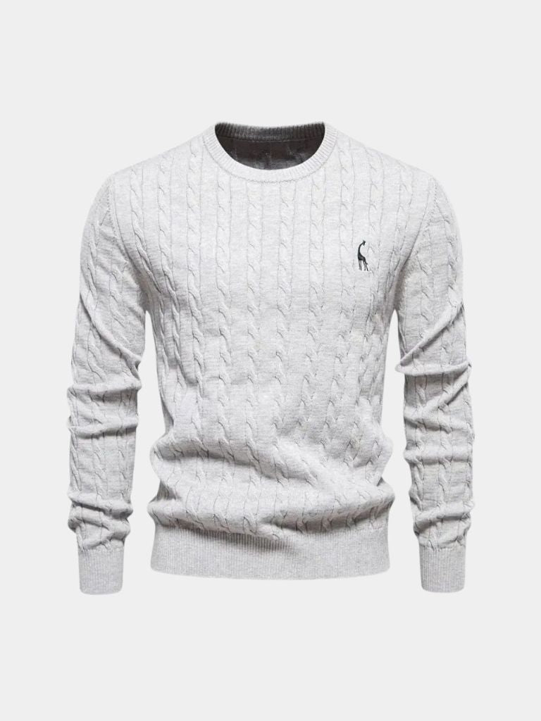 Cotton Crew Neck Sweater - Cross & Crown