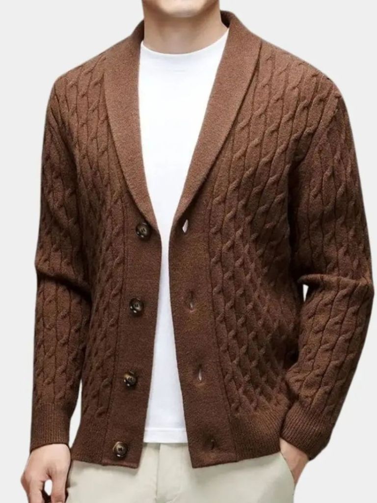 Bequemer Klassischer Cardigan - Cross & Crown