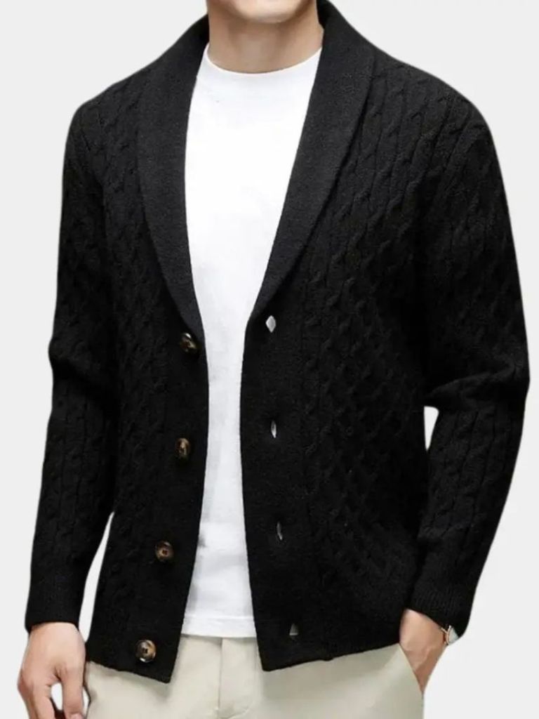 Bequemer Klassischer Cardigan - Cross & Crown