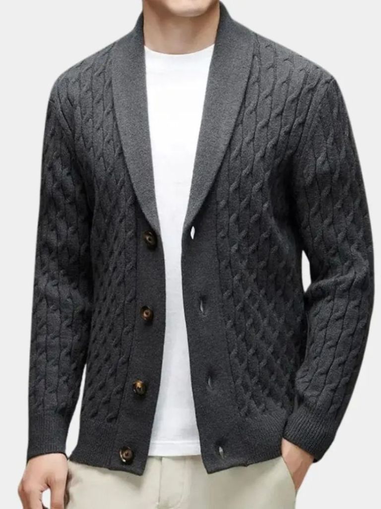 Bequemer Klassischer Cardigan - Cross & Crown