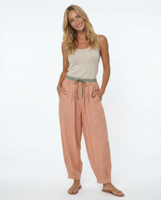 Damen Stoffhose Relaxed Fit Freizeit Sommer