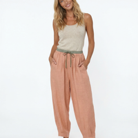 Damen Stoffhose Relaxed Fit Freizeit Sommer