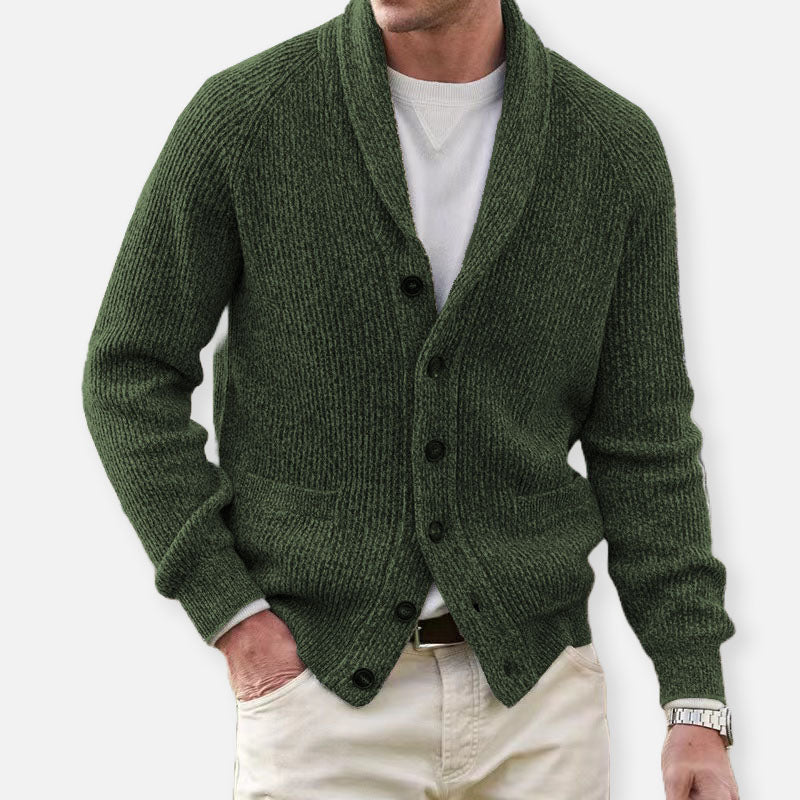 Strickjacke Herren Slim Fit Übergangszeit Vintage