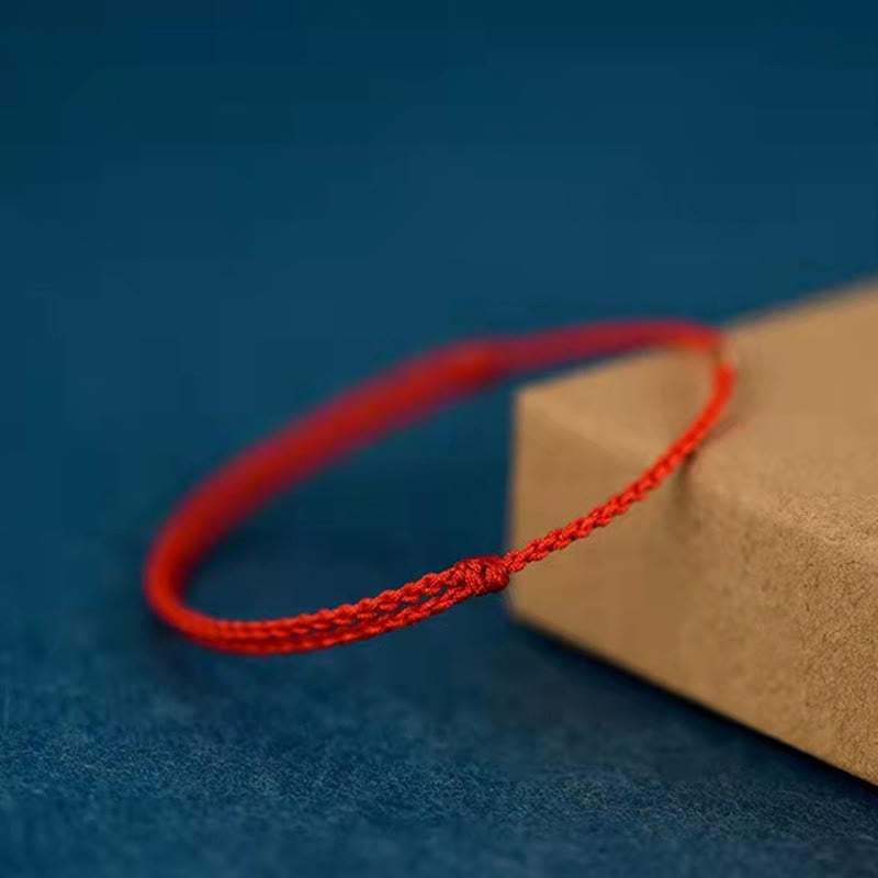 Geflochtenes Buddha-Armband Damen Fußkette mit Goldperlen