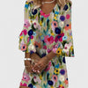 Elegantes Mini-Kleid für Damen mit romantischem Blumenprint und V-Ausschnitt