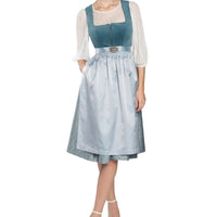 Dirndl Set Damen Regular Fit Freizeit mit Stehkragenbluse und Rockteil