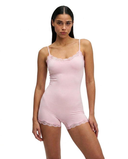 Combinaison Femme Moulante Bretelles Réglables Dentelle
