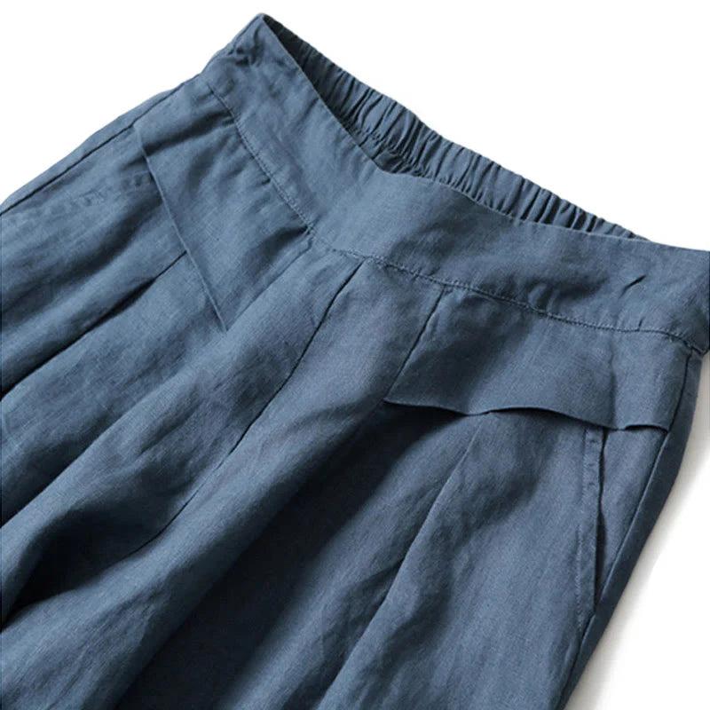 Saskia | Hose Damen Weit Hohe Taille Freizeit