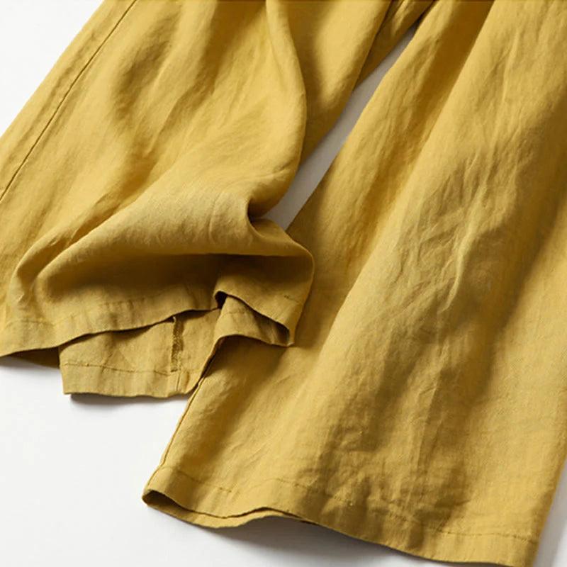 Saskia | Hose Damen Weit Hohe Taille Freizeit