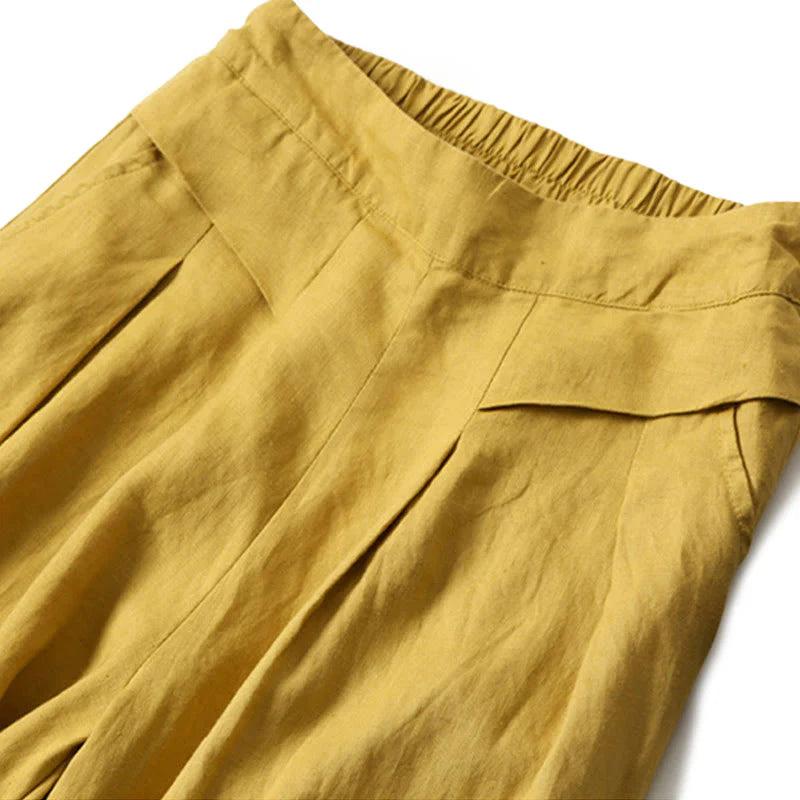 Saskia | Hose Damen Weit Hohe Taille Freizeit