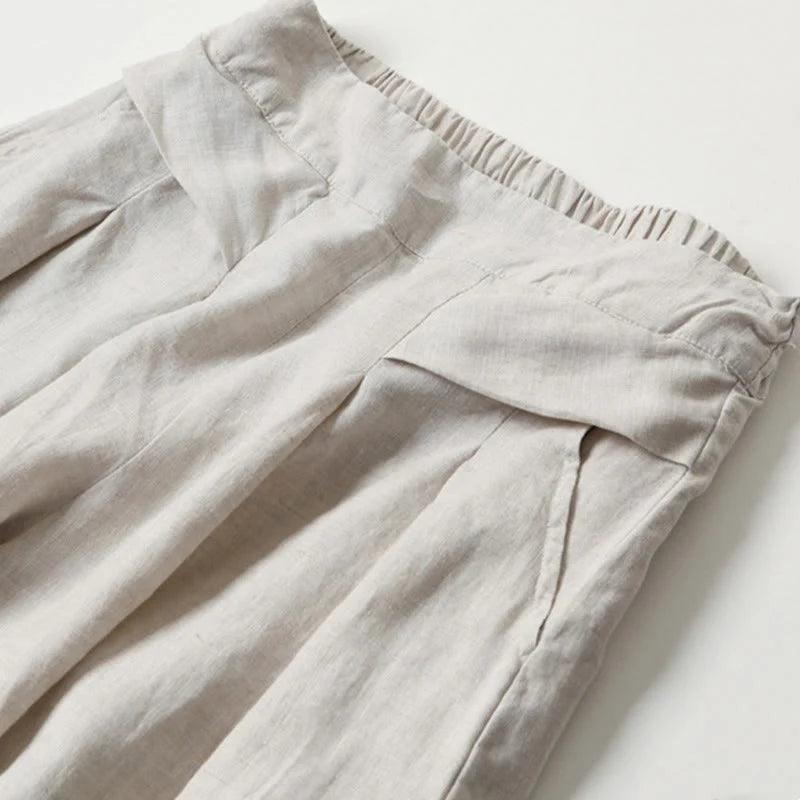 Saskia | Hose Damen Weit Hohe Taille Freizeit