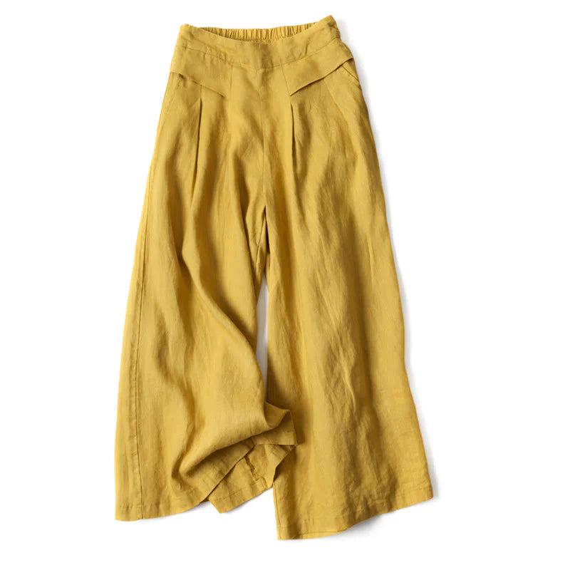 Saskia | Hose Damen Weit Hohe Taille Freizeit