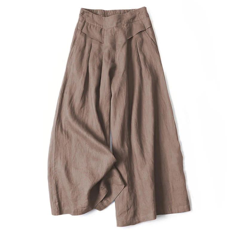 Saskia | Hose Damen Weit Hohe Taille Freizeit