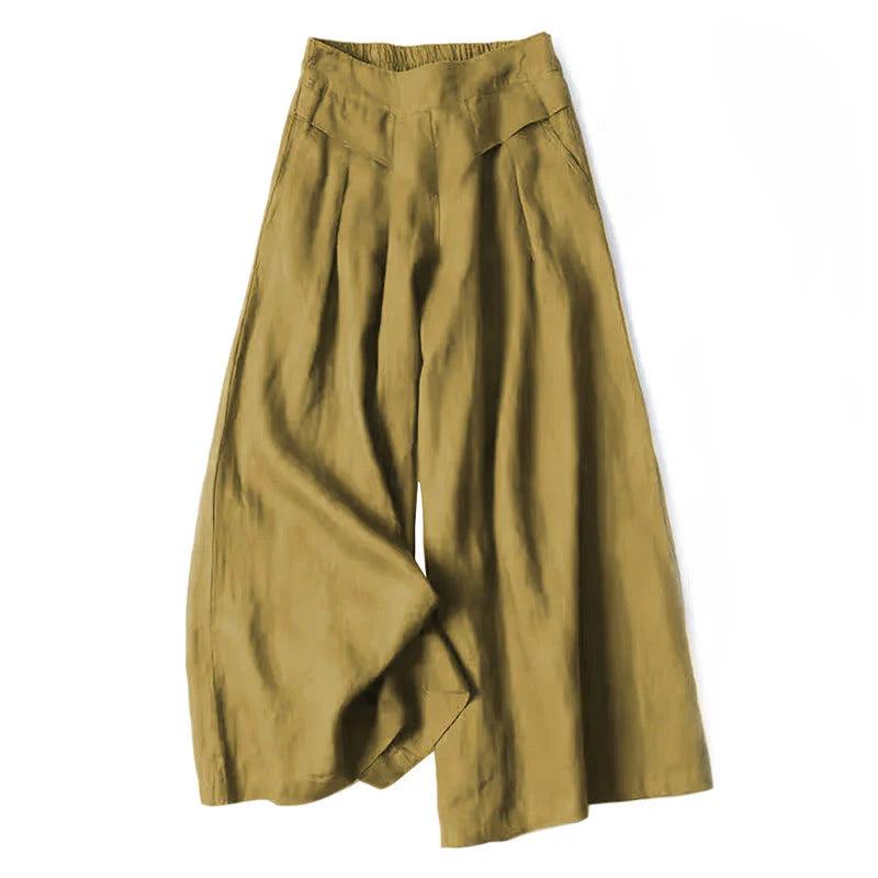 Saskia | Hose Damen Weit Hohe Taille Freizeit
