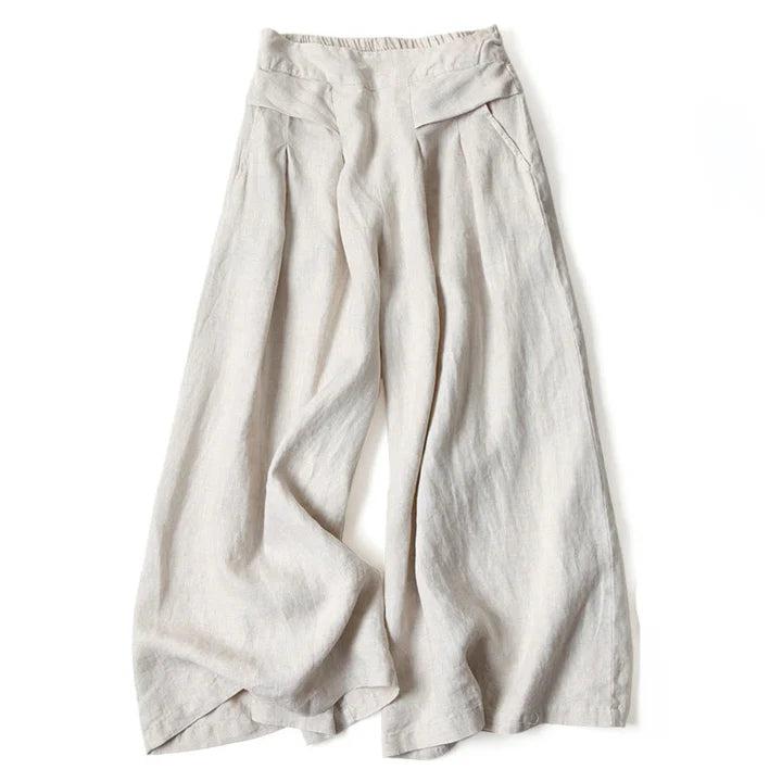 Saskia | Hose Damen Weit Hohe Taille Freizeit