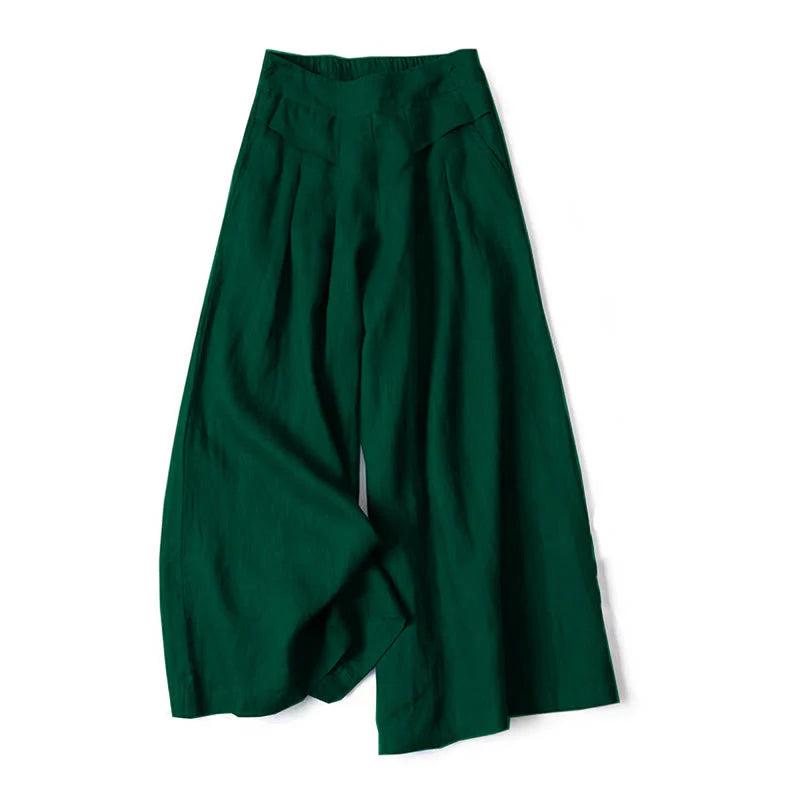 Saskia | Hose Damen Weit Hohe Taille Freizeit