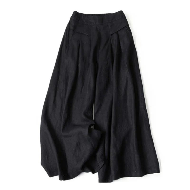 Saskia | Hose Damen Weit Hohe Taille Freizeit