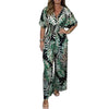 Jumpsuit Damen Weit Casual Botanischer Print