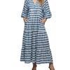 Lulu | Midikleid Damen V-Ausschnitt Gestufter Rock Midilänge Freizeit
