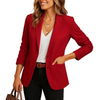 Blazer Damen Tailliert Reverskragen Offen Langarm