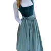 Dirndl Damen Tailliert Midi Freizeit mit Schürze