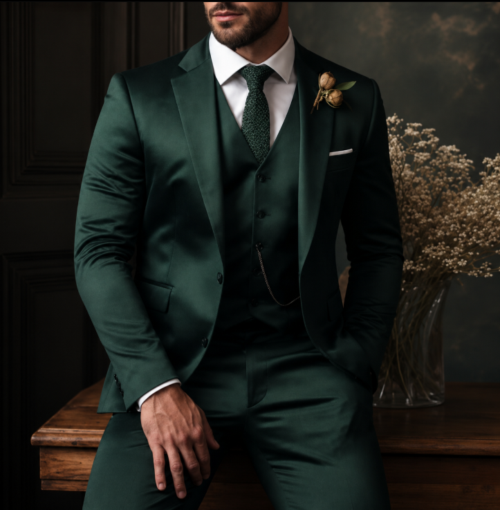 Dreiteiliger Anzug Herren Slim Fit Business