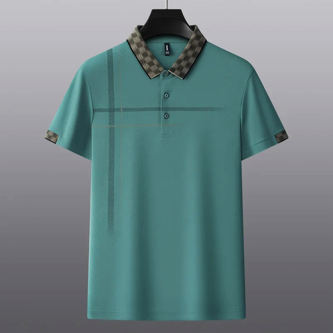 Polo-Shirt Herren Regular Fit Freizeit Karodesign