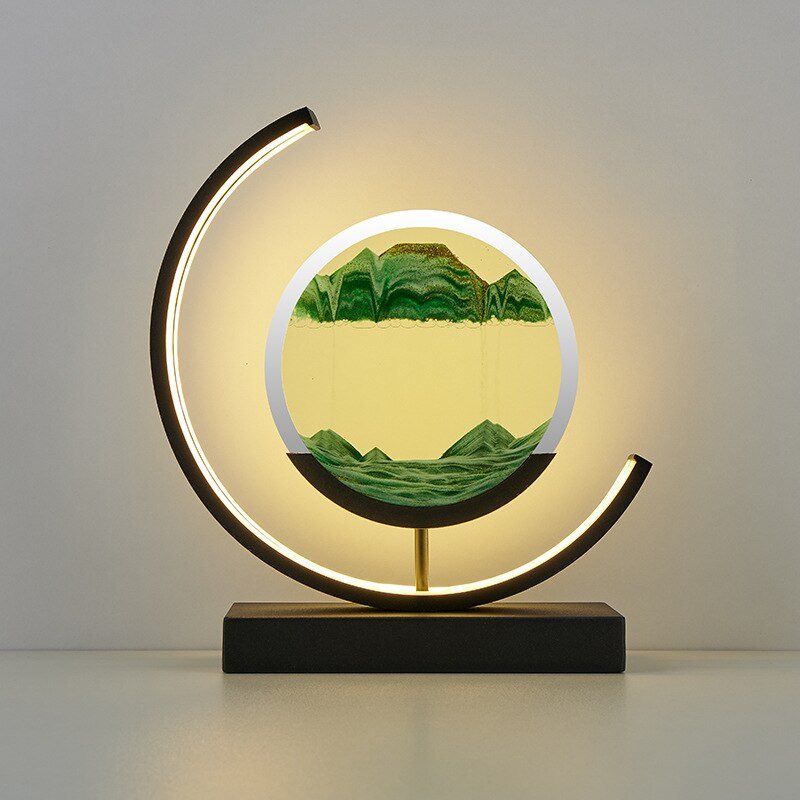 LED Tischlampe Sandbild Modern Deko Wohnzimmer Minimalistisch