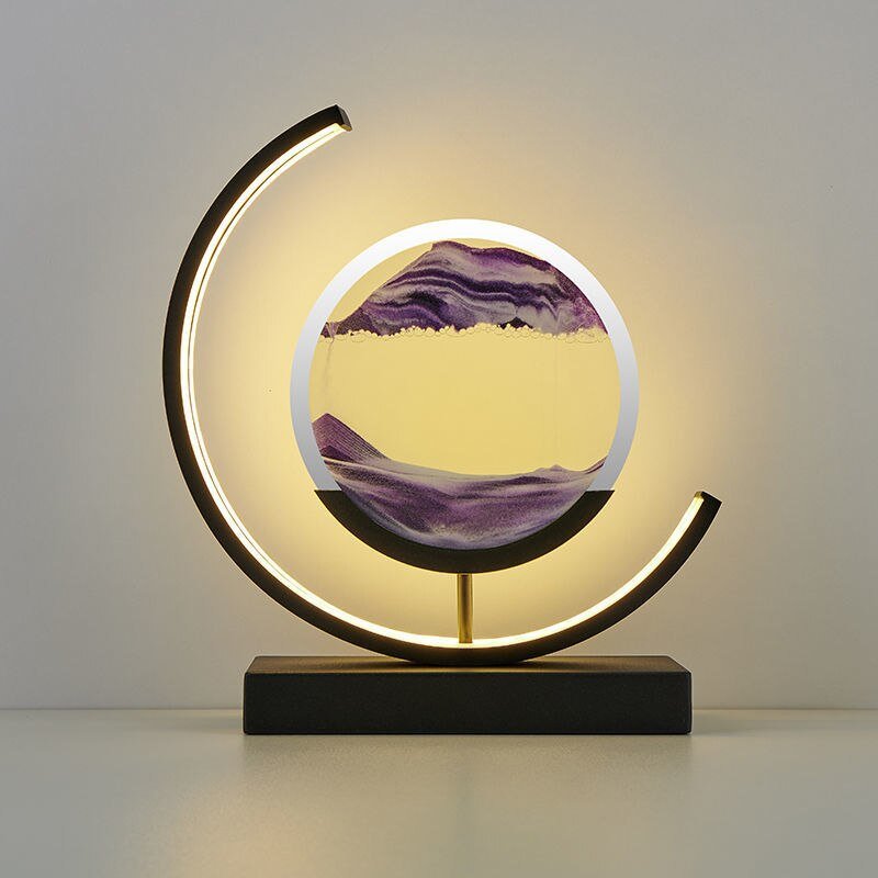 LED Tischlampe Sandbild Modern Deko Wohnzimmer Minimalistisch