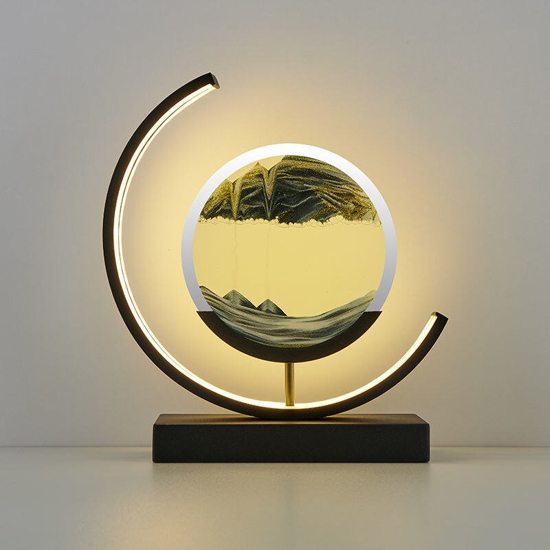 LED Tischlampe Sandbild Modern Deko Wohnzimmer Minimalistisch