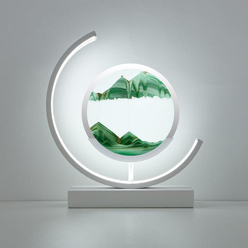 LED Tischlampe Sandbild Modern Deko Wohnzimmer Minimalistisch