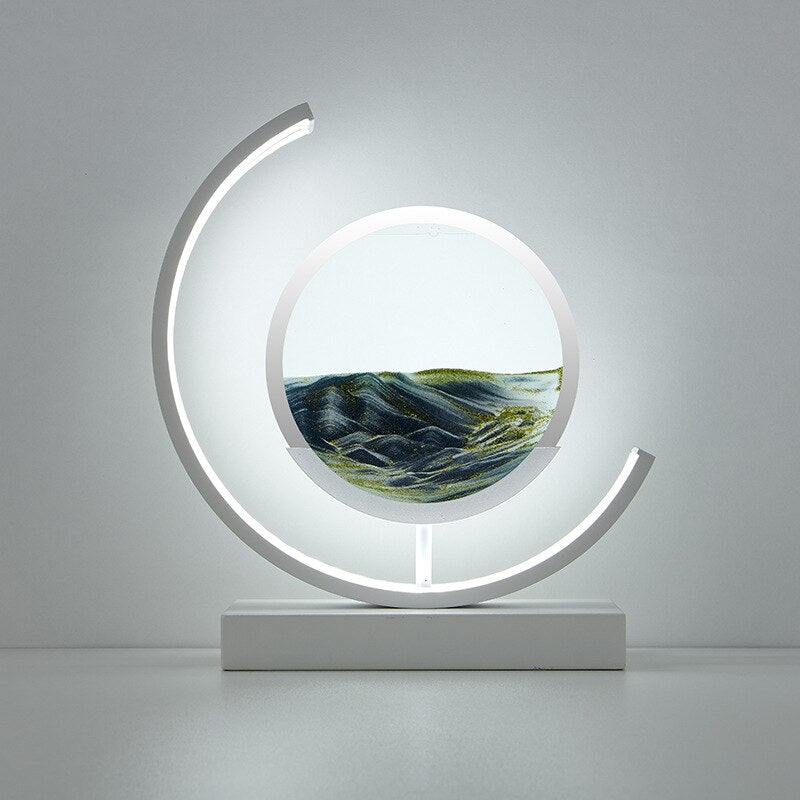 LED Tischlampe Sandbild Modern Deko Wohnzimmer Minimalistisch