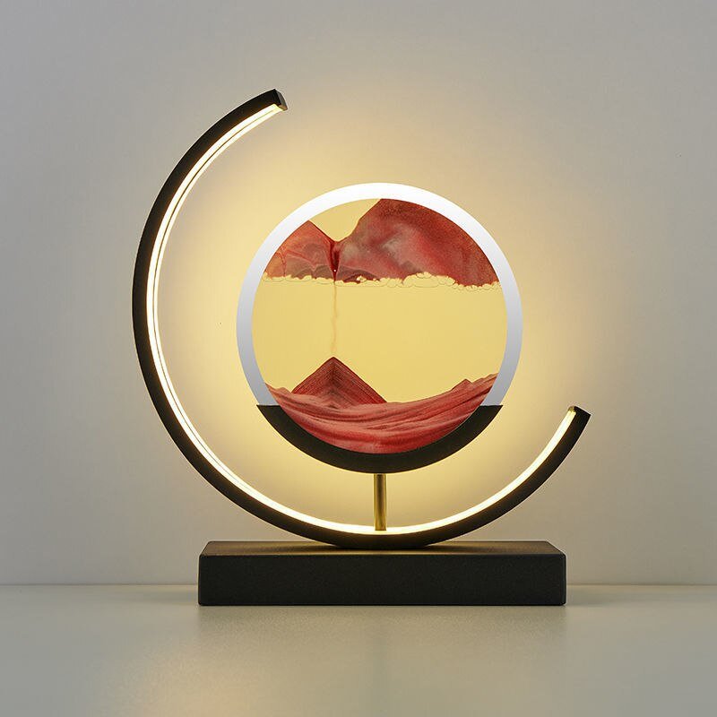 LED Tischlampe Sandbild Modern Deko Wohnzimmer Minimalistisch