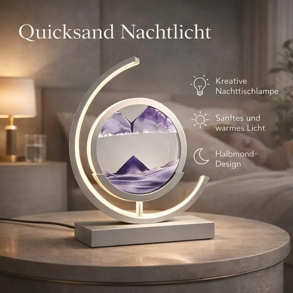 LED Tischlampe Sandbild Modern Deko Wohnzimmer Minimalistisch