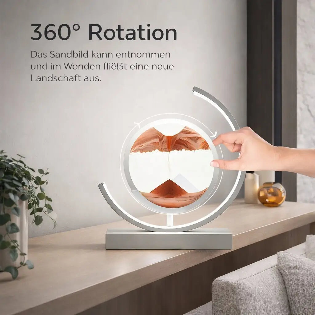 LED Tischlampe Sandbild Modern Deko Wohnzimmer Minimalistisch