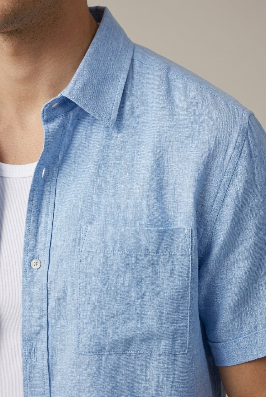 Zweiteiler Herren Kurzarmhemd Regular Fit Sommer Casual