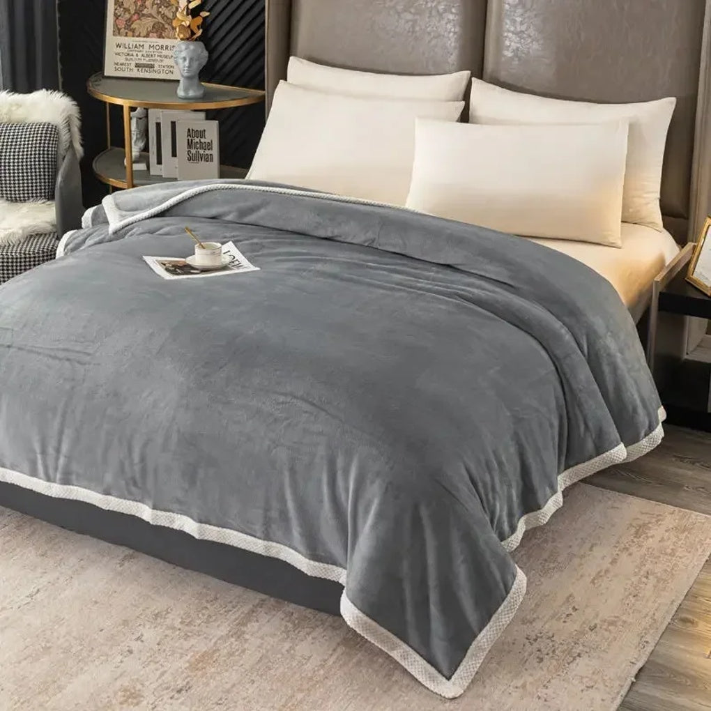 Fleece-Decke Wohnen Dick Warm Gemütlich Wohnzimmer Schlafzimmer