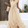 Faltenrock Kleid Damen Elegant Midi Casual