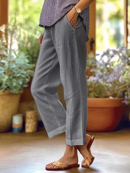 Stoffhose Damen Relaxed Fit Sommer Freizeit