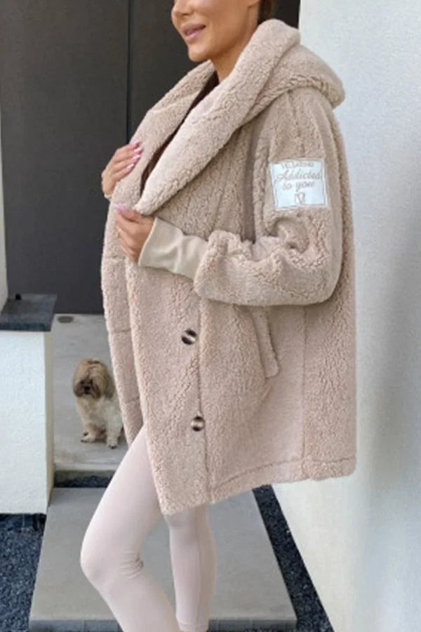 Kapuzenjacke Damen Regular Fit Herbst & Winter Plüsch