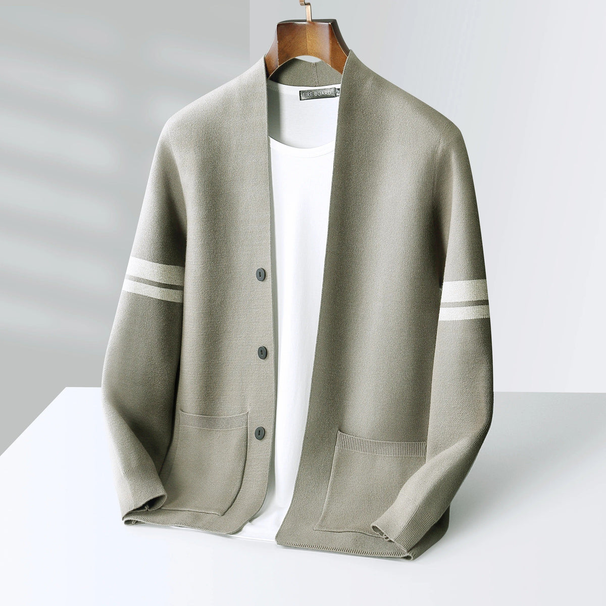 Cardigan Damen Tailliert Minimalistisch Freizeit