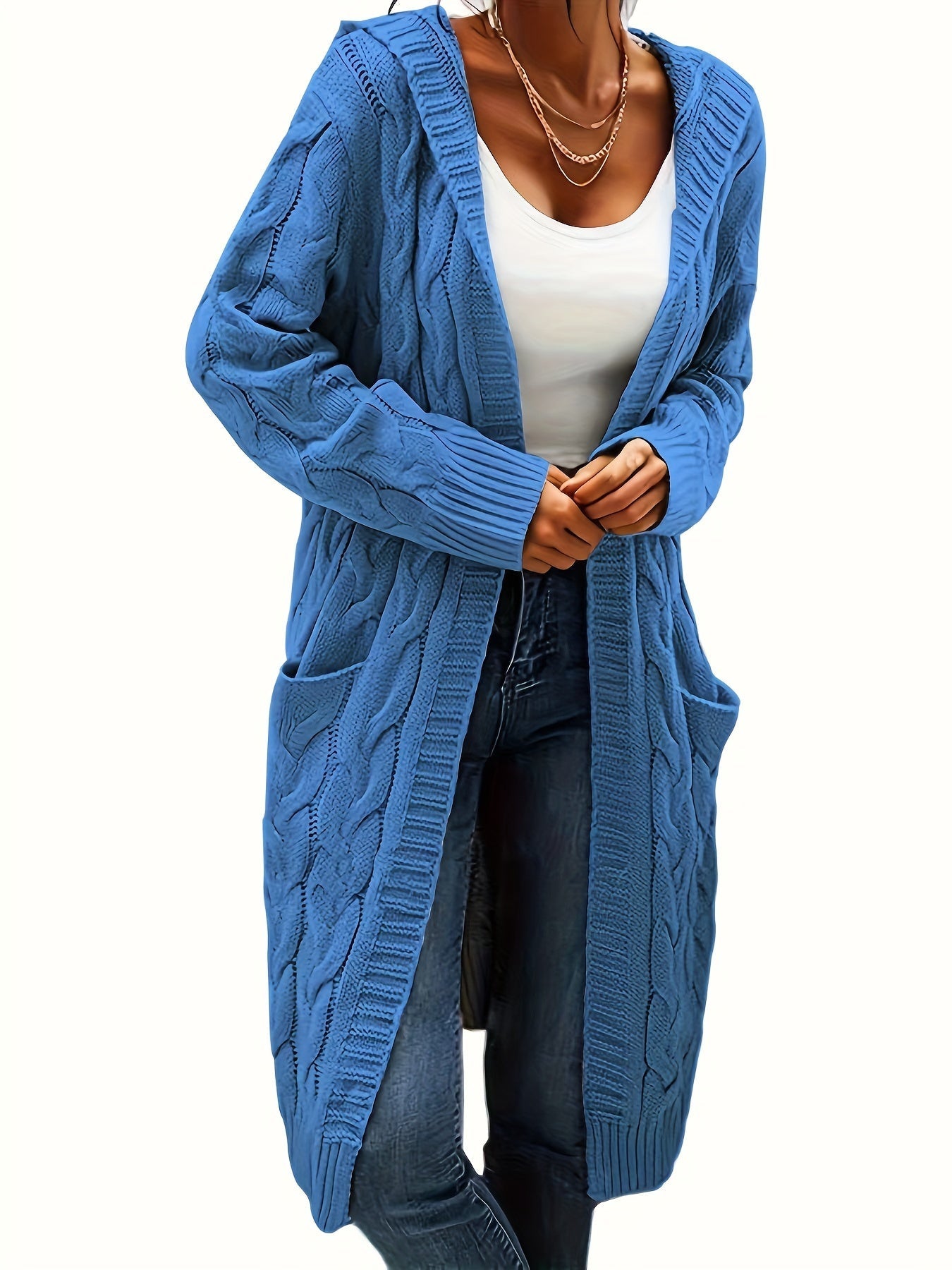 Damen Kapuzencardigan mit Taschen
