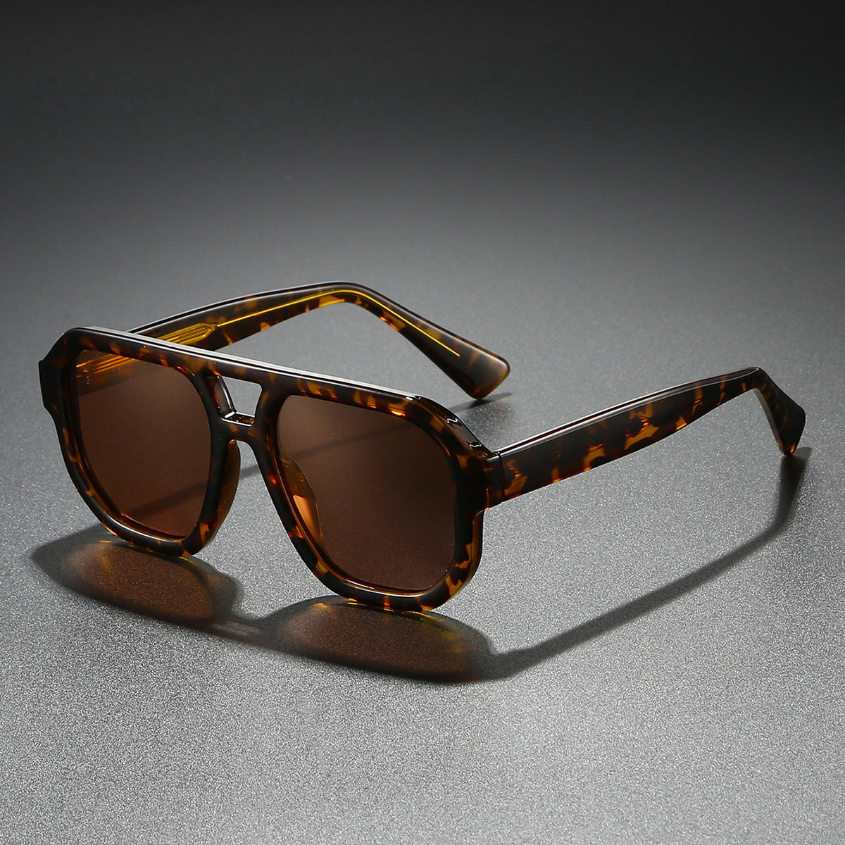 Sonnenbrille Herren Eckig Doppelsteg Getönt Freizeit