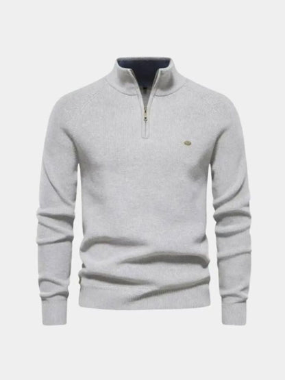 Eleganter Viertelzip-Pullover von Cross & Crown