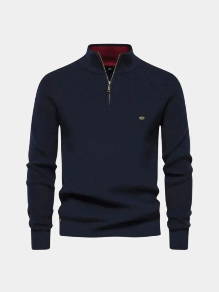 Eleganter Viertelzip-Pullover von Cross & Crown