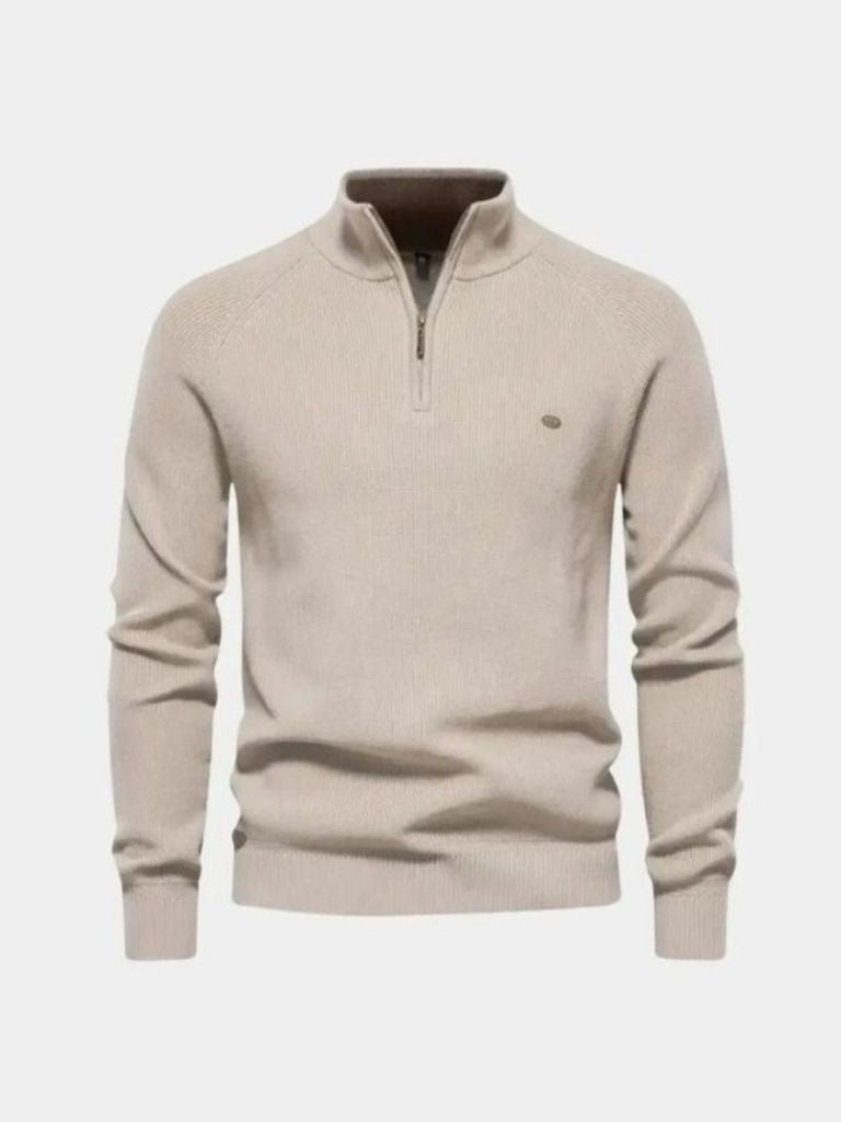 Eleganter Viertelzip-Pullover von Cross & Crown